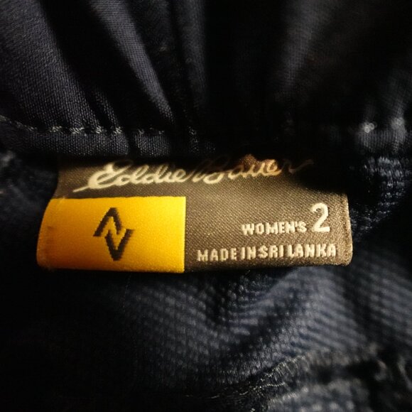 Eddie Bauer ClimaTrail Cargo Crop Pants Women’s 2 Navy Performance Hiking - Picture 3 of 14
